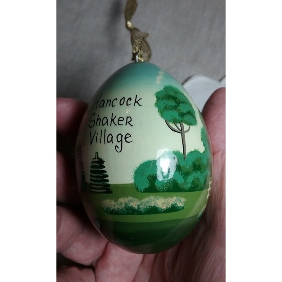 Vintage Hancock Shaker Village Hand Painted Egg Ornament Russian Classics - Picture 2 of 12